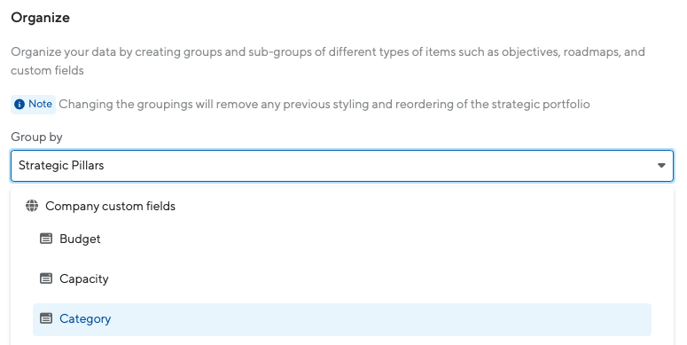 Pivot Strategic Portfolio Lanes and Sublanes by Custom Dropdown Fields